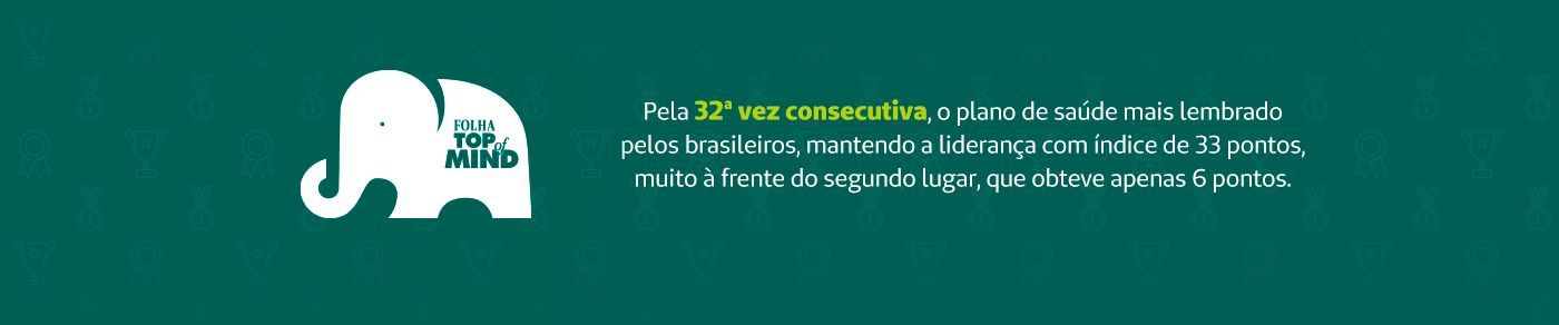 Pela 32ª vez consecutiva, o plano de saúde mais lembrado pelos brasileiros, mantendo a liderança com índice de 35 pontos, resultado bem superior ao dos concorrentes.